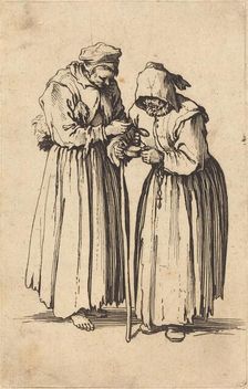 Two Beggar Women, c. 1622. Creator: Jacques Callot