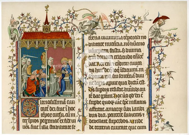 Two bible scenes, late 14th century. Artist: Unknown
