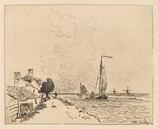 Two Boats at Sail (Les deux Barques a voile), 1862. Creator: Johan Barthold Jongkind