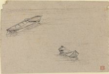 Two Boats for "L'Abside de Notre-Dame de Paris", probably c. 1854. Creator: Charles Meryon