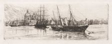 Two Boats, Venice, 1880. Creator: Otto H. Bacher (American, 1856-1909)