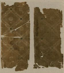 Two Border Fragments, Egypt, Roman period (30 B.C.- 641 A.D.), 5th/6th century. Creator: Unknown
