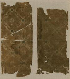 Two Border Fragments, Egypt, Roman period (30 B.C.- 641 A.D.), 5th/6th century. Creator: Unknown