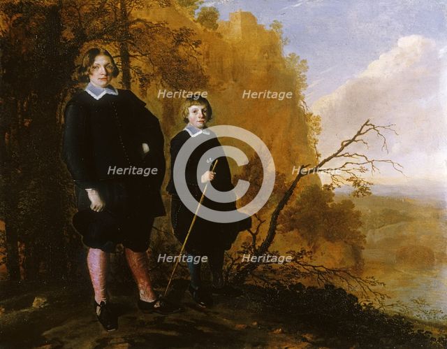 Two Boys in a Landscape, 1650-1655. Creator: Herman Mijnerts Doncker.