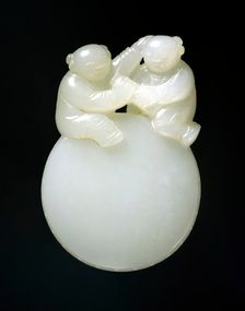Two Boys on a Drum, between c.1700 and c.1800. Creator: Unknown