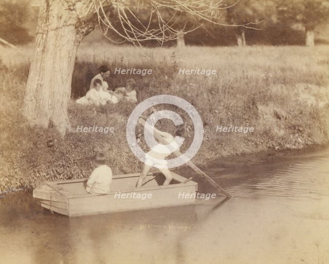 Two Boys Playing at the Creek, July 4, 1883, 1883. Creator: Thomas Eakins.