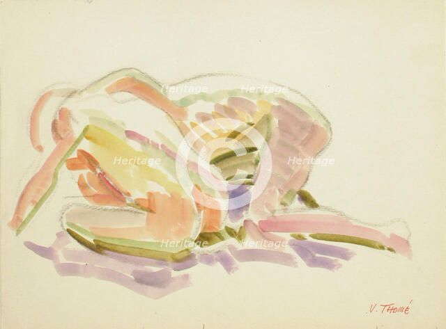 Two boys playing. Creator: Verner Thome.