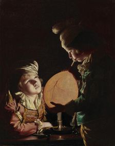 Two Boys with a Bladder, 1767. Creator: Joseph Wright of Derby