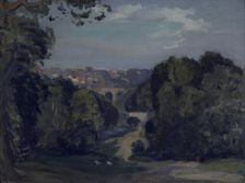 Two bridges, Knaresborough, 1900. Creator: Philip Wilson Steer