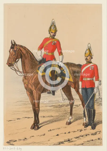 Two British soldiers, 1875-1925. Creator: Richard Simkin.
