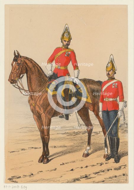 Two British soldiers, 1875-1925. Creator: Richard Simkin.