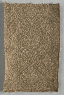 Two Brocaded Fragments, late 1500s. Creator: Unknown