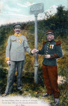 Two brothers at the French/German frontier, 20th century