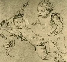 Two Cupids c1752, (1928). Artist: Giovanni Battista Tiepolo