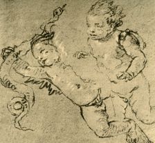 Two Cupids c1752, (1928). Artist: Giovanni Battista Tiepolo