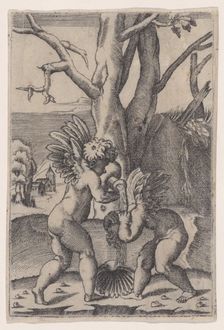 Two Cupids, ca. 1519. Creator: Agostino Veneziano