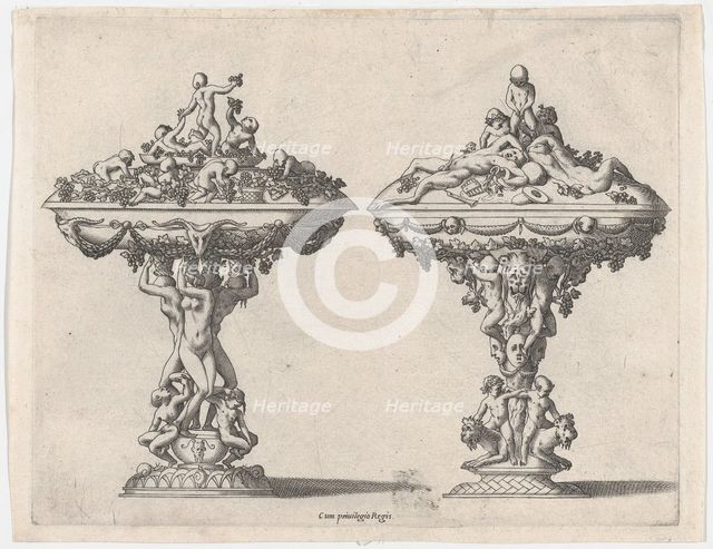 Two Cups, 16th-17th century. Creator: Rene Boyvin.