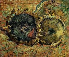 Two cutted sunflowers, 1887. Creator: Gogh, Vincent, van (1853-1890)