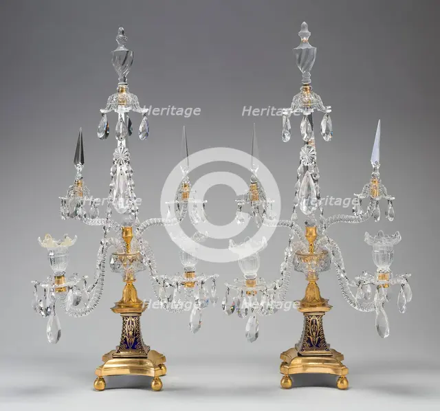 Two Candelabra, England, 1780/1800. Creator: Unknown.