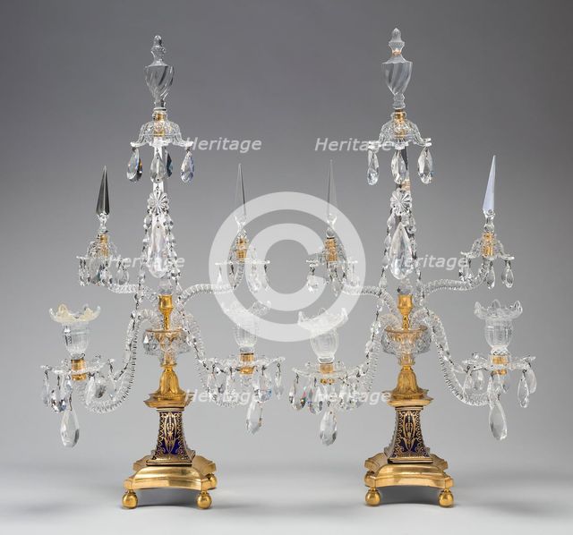 Two Candelabra, England, 1780/1800. Creator: Unknown.