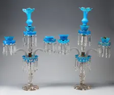 Two Candelabra, France, c. 1835. Creator: Unknown