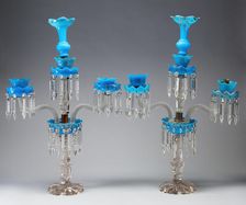 Two Candelabra, France, c. 1835. Creator: Unknown