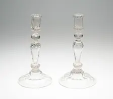 Two Candlesticks, France, 1725/50. Creator: Unknown