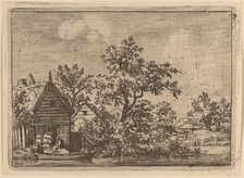 Two Casks in Front of a Cottage, probably c. 1645/1656. Creator: Allart van Everdingen