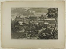 Two Carters Pushing Their Cart and Animals, 1668–71. Creator: Sébastien Bourdon