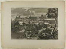 Two Carters Pushing Their Cart and Animals, 1668–71. Creator: Sébastien Bourdon