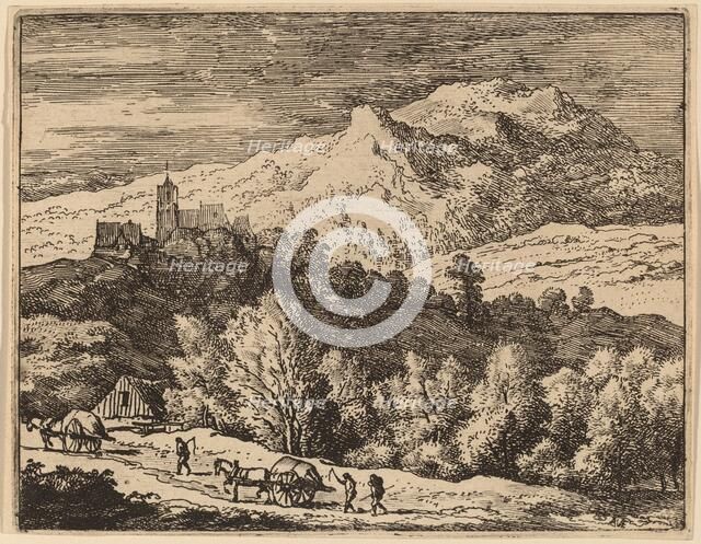 Two Carts, probably c. 1645/1656. Creator: Allart van Everdingen.