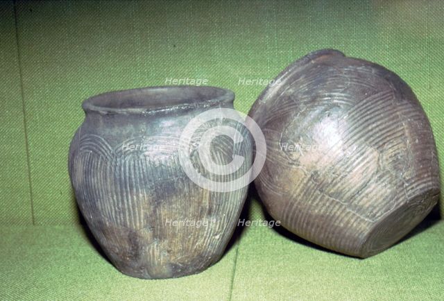 Two Celtic pots from Manching, Germany, 1st century BC. Artist: Unknown.