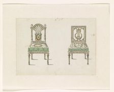 Two chairs, c.1780-c.1785. Creator: Anon