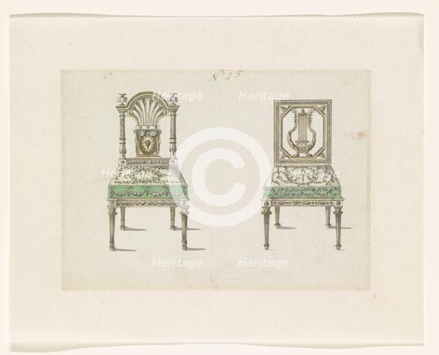 Two chairs, c.1780-c.1785. Creator: Anon.