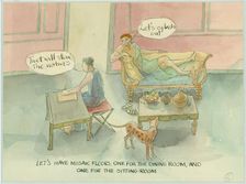 Two characters in their newly built villa, 2003. Creator: Judith Dobie