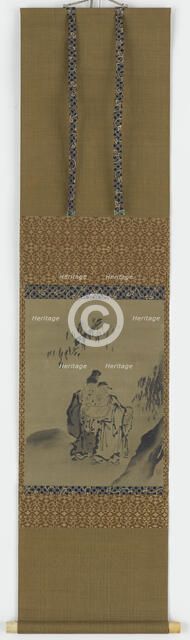 Two Chinese sages standing under a tree, Edo period, 1615-1868. Creator: Unknown.