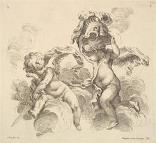 Two Children, One With A Sword, Another With A Helmet. Creator: Gabriel Huquier