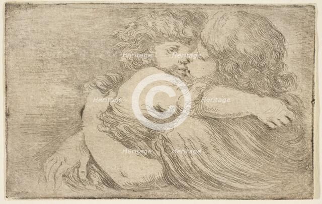 Two Children Embrace, ca. 1662. Creator: Stefano della Bella.