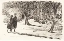 Two Children in the Snow. Creator: George du Maurier