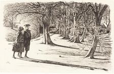 Two Children in the Snow. Creator: George du Maurier