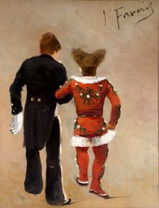 Two clowns, ca 1885. Creator: Faverot, Joseph (1862-1915)
