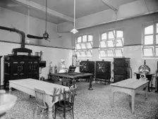 Two cooks working in the kitchen, Guy's Hospital, Southwark, London, 1925-1939. Artist: Marshall Keene and Company