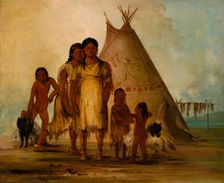 Two Comanche Girls, 1834. Creator: George Catlin