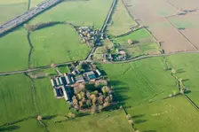 Two concentric square moats and ridge and furrow earthworks, Lower Strensham, Worcestershire, 2014. Creator: Historic England Staff Photographer