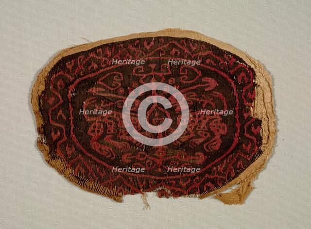 Two Confronted Animals from a Tunic, 700s-800s. Creator: Unknown.