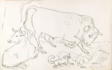 Two Cows And A Dog, 1825-1839. Creator: James Howe