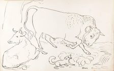 Two Cows And A Dog, 1825-1839. Creator: James Howe