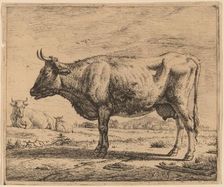 Two Cows and a Sheep, c. 1657/1659. Creator: Adriaen van de Velde