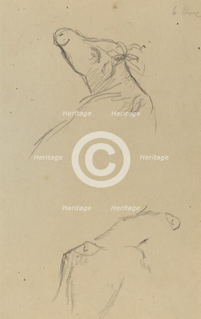 Two Cow's Heads [verso], 1884-1888. Creator: Paul Gauguin.