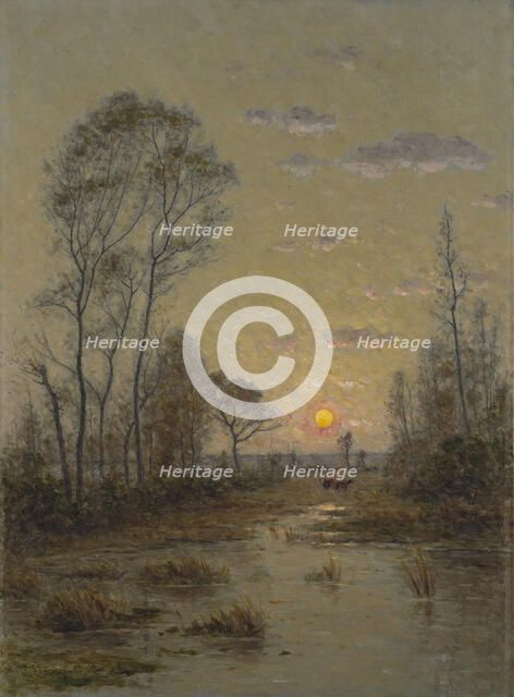 Two Cows in an Evening Landscape. Creator: Per Ekstrom.